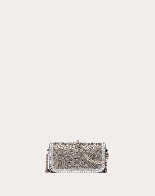 Red Valentino BORSA PICCOLA A SPALLA VALENTINO GARAVANI LOCÒ CON STRASS Economico