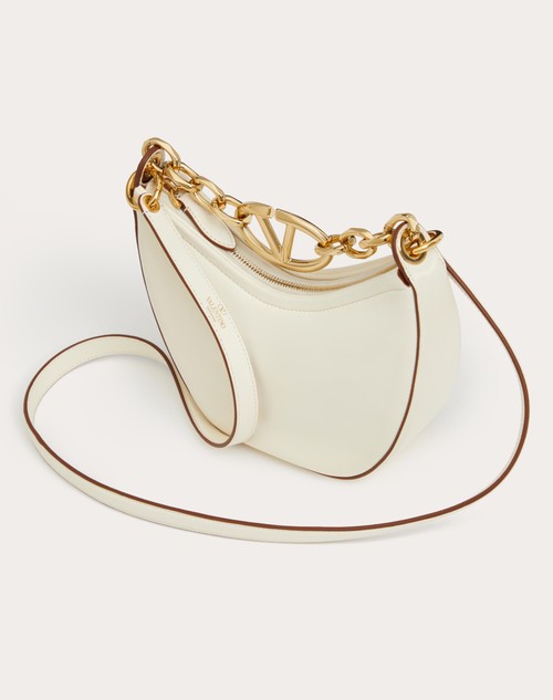 Red Valentino MINI HOBO VLOGO MOON BAG IN NAPPA CON CATENA Nuova