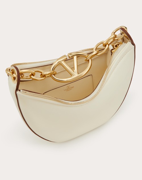 Red Valentino MINI HOBO VLOGO MOON BAG IN NAPPA CON CATENA Nuova