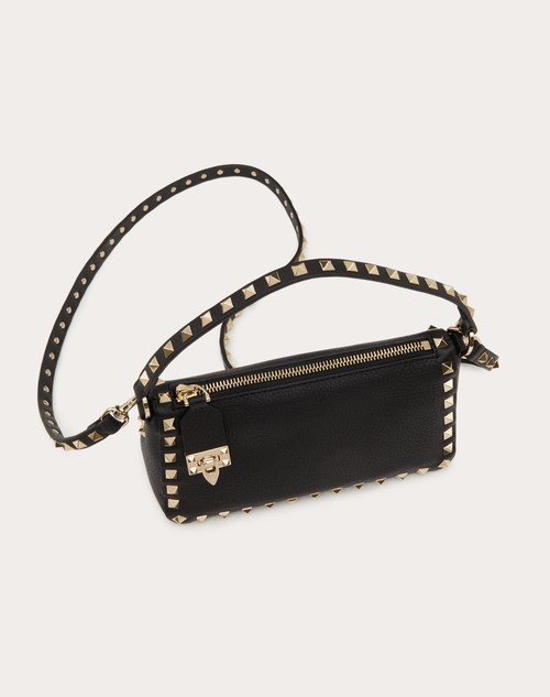 Red Valentino BORSA PICCOLA A TRACOLLA ROCKSTUD IN VITELLO GRANATO In Linea