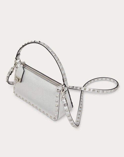 Red Valentino BORSA PICCOLA A TRACOLLA ROCKSTUD IN VITELLO GRANATO METALLIZZATO 2025