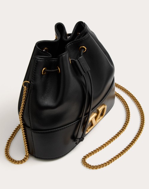 Red Valentino MINI SECCHIELLO CON CATENA VLOGO SIGNATURE IN NAPPA Pezzi Unici