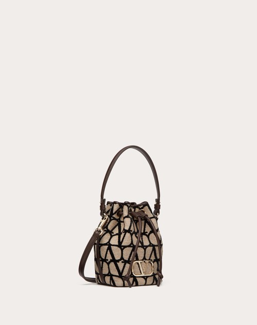 Red Valentino MINI BORSA A SECCHIELLO VLOGO SIGNATURE IN TOILE ICONOGRAPHE Acquista Ora