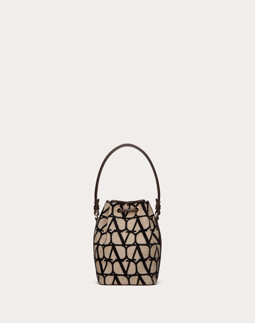 Red Valentino MINI BORSA A SECCHIELLO VLOGO SIGNATURE IN TOILE ICONOGRAPHE Acquista Ora