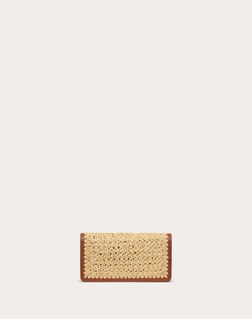 Red Valentino PORTAFOGLIO CON CATENA VLOGO SIGNATURE IN RAFIA Offerta