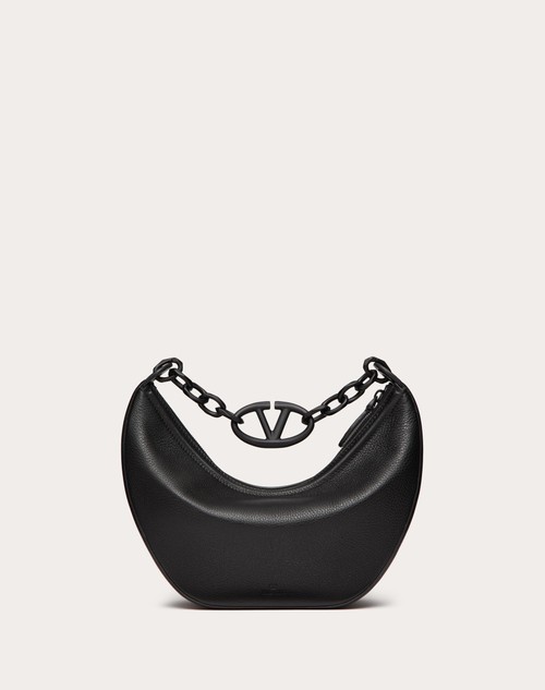 Red Valentino HOBO PICCOLA VLOGO MOON BAG IN VITELLO GRANATO CON CATENA 2025