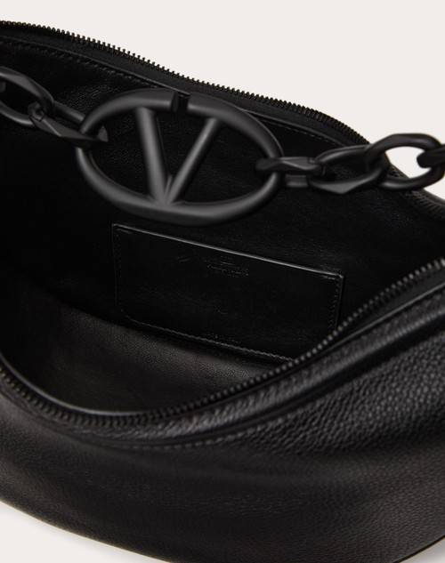 Red Valentino HOBO PICCOLA VLOGO MOON BAG IN VITELLO GRANATO CON CATENA 2025