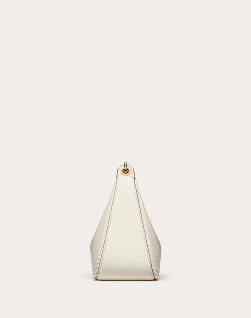 Red Valentino HOBO PICCOLA VLOGO MOON BAG IN NAPPA LAVORATA CON CATENA In Linea