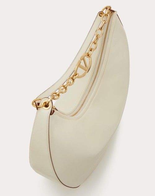 Red Valentino MAXI HOBO VLOGO MOON BAG IN NAPPA CON CATENA Shopping Online