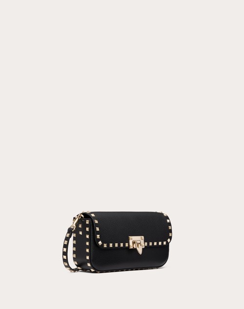 Red Valentino BORSA A TRACOLLA VALENTINO GARAVANI ROCKSTUD IN VITELLO GRANATO Vendita Calda