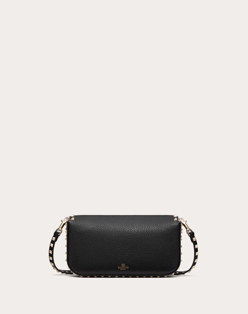 Red Valentino BORSA A TRACOLLA VALENTINO GARAVANI ROCKSTUD IN VITELLO GRANATO Vendita Calda