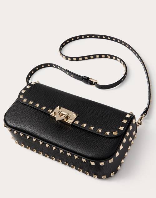 Red Valentino BORSA A TRACOLLA VALENTINO GARAVANI ROCKSTUD IN VITELLO GRANATO Vendita Calda