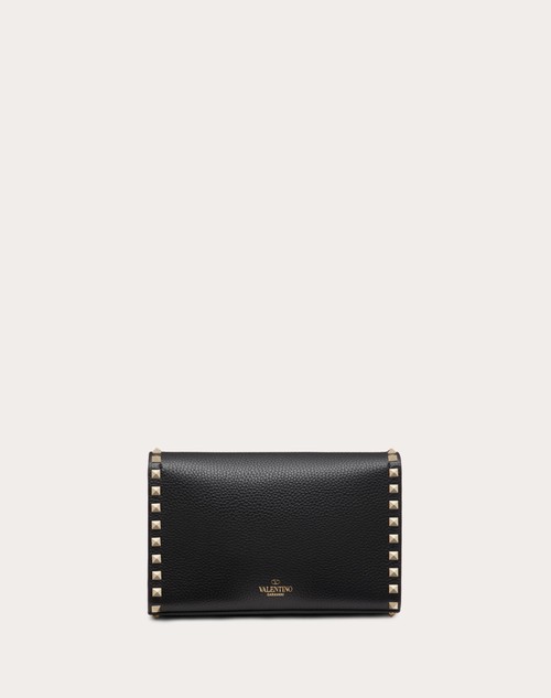 Red Valentino BORSA PICCOLA A TRACOLLA ROCKSTUD IN VITELLO GRANATO Saldi Di Fabbrica