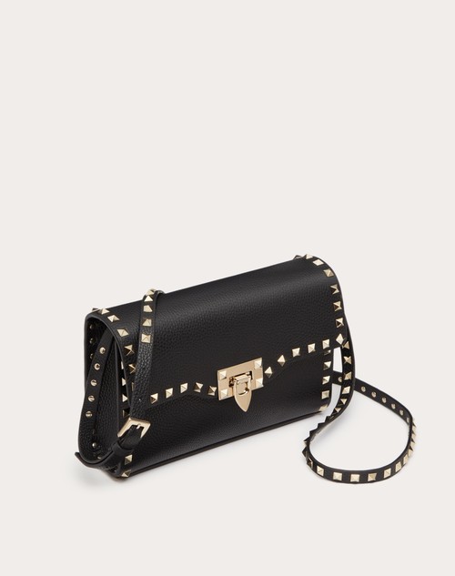 Red Valentino BORSA PICCOLA A TRACOLLA ROCKSTUD IN VITELLO GRANATO Saldi Di Fabbrica