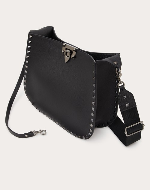 Red Valentino BORSA HOBO VALENTINO GARAVANI ROCKSTUD IN VITELLO GRANATO Italia