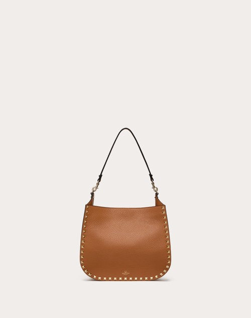 Red Valentino BORSA HOBO VALENTINO GARAVANI ROCKSTUD IN VITELLO GRANATO 2025