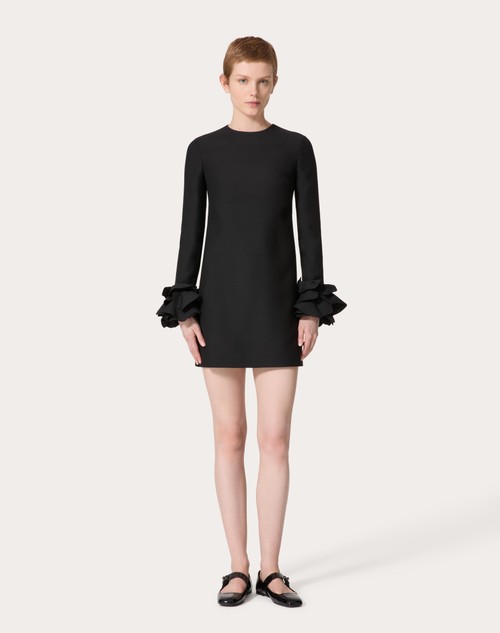 Red Valentino ABITO CORTO IN CREPE COUTURE RICAMATO Spedizione Gratuita