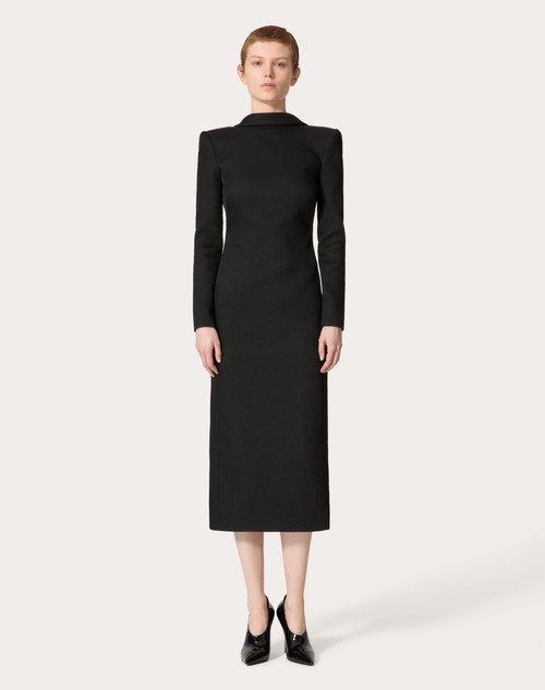 Red Valentino ABITO MIDI IN STRUCTURED DIAGONAL Negozi Online