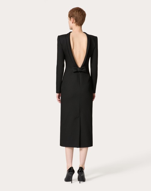Red Valentino ABITO MIDI IN STRUCTURED DIAGONAL Negozi Online