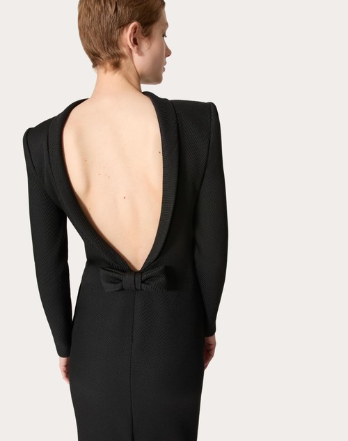 Red Valentino ABITO MIDI IN STRUCTURED DIAGONAL Negozi Online