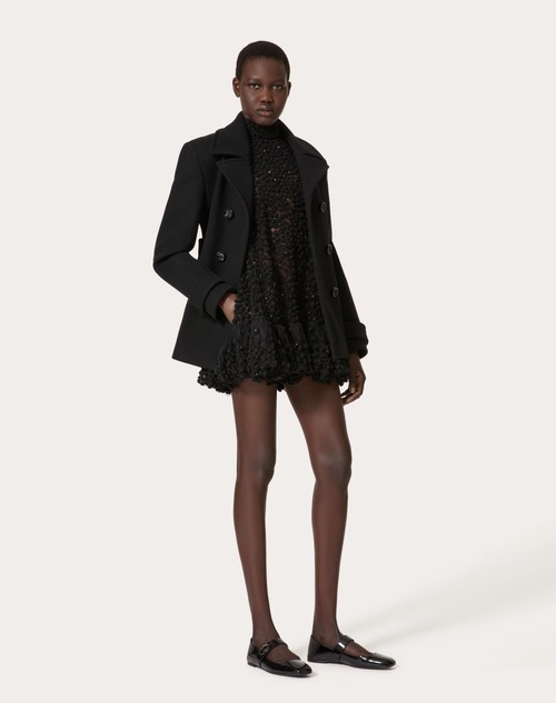 Red Valentino ABITO CORTO IN TULLE ILLUSIONE RICAMATO Consegna Veloce