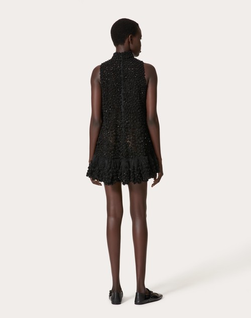 Red Valentino ABITO CORTO IN TULLE ILLUSIONE RICAMATO Consegna Veloce
