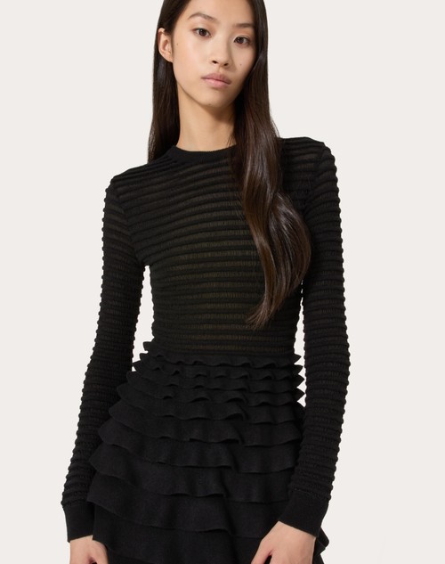 Red Valentino ABITO CORTO IN VISCOSA E LANA Promozione Limitata