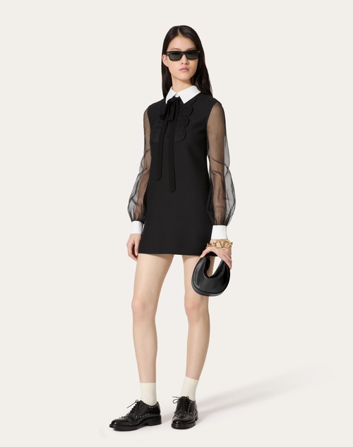 Red Valentino ABITO CORTO IN CREPE COUTURE Prezzo Ridotto