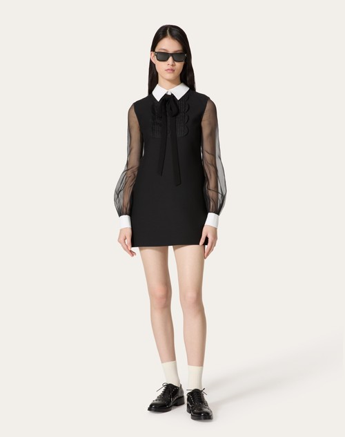 Red Valentino ABITO CORTO IN CREPE COUTURE Prezzo Ridotto