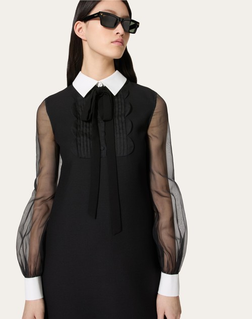 Red Valentino ABITO CORTO IN CREPE COUTURE Prezzo Ridotto