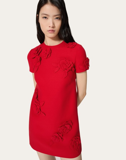 Red Valentino ABITO CORTO IN CREPE COUTURE RICAMATO Convenienza