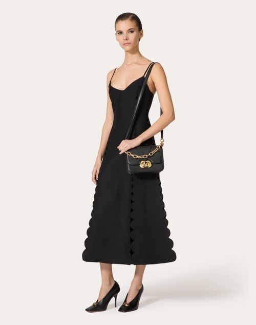 Red Valentino ABITO MIDI IN CREPE COUTURE RICAMATO Presa