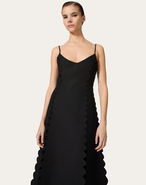 Red Valentino ABITO MIDI IN CREPE COUTURE RICAMATO Presa