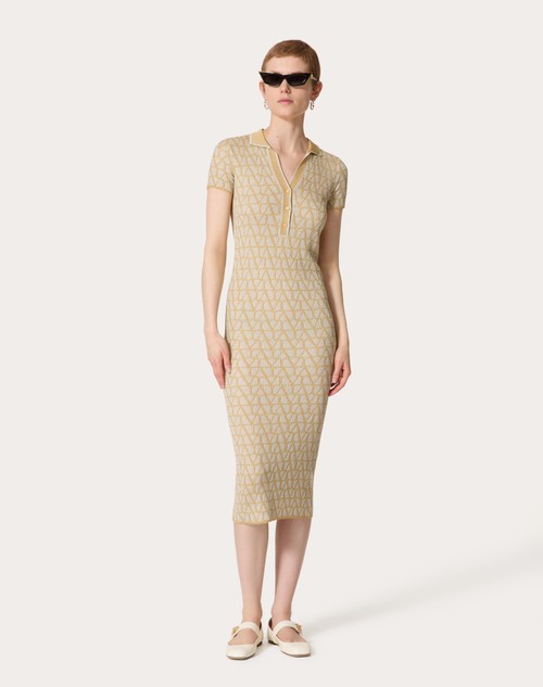 Red Valentino ABITO IN LUREX E JACQUARD TOILE ICONOGRAPHE Offerte