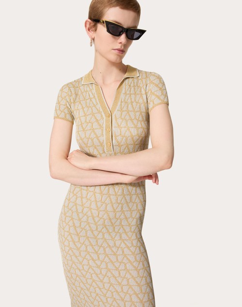Red Valentino ABITO IN LUREX E JACQUARD TOILE ICONOGRAPHE Offerte