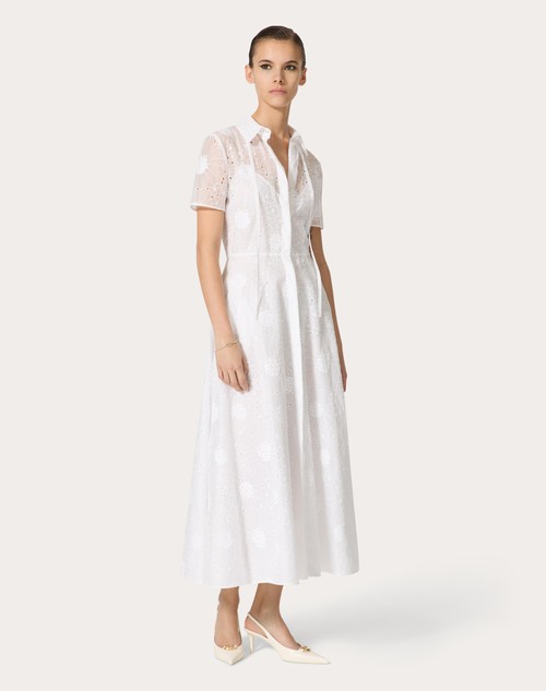 Red Valentino ABITO MIDI IN DAISY ORGANDIS Vendita Calda