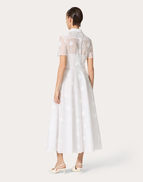 Red Valentino ABITO MIDI IN DAISY ORGANDIS Vendita Calda