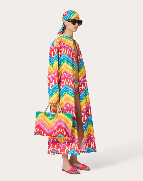 Red Valentino ABITO MIDI IN POPELINE VALENTINO CHEVRON24 Saldi Di Fabbrica