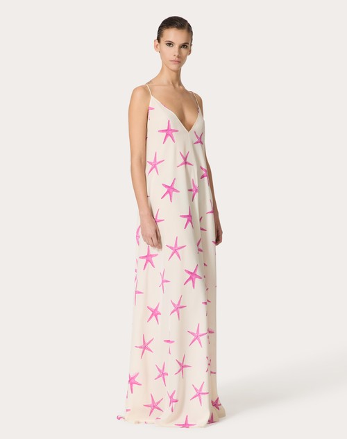 Red Valentino ABITO DA SERA IN CREPE DE CHINE STARFISH Negozio