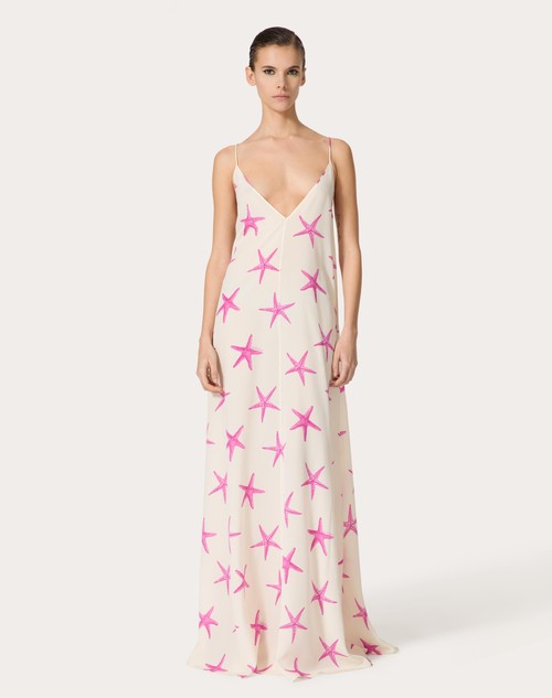 Red Valentino ABITO DA SERA IN CREPE DE CHINE STARFISH Negozio