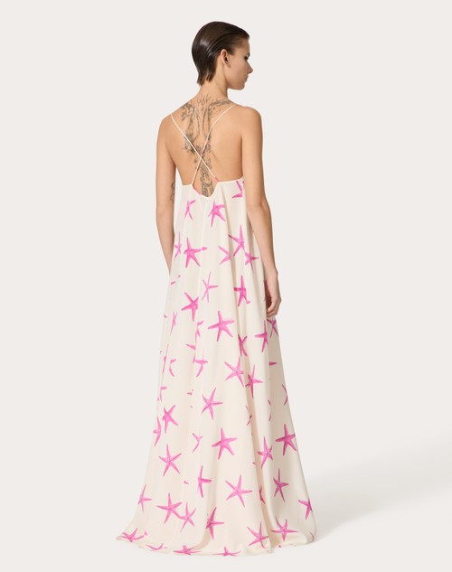 Red Valentino ABITO DA SERA IN CREPE DE CHINE STARFISH Negozio