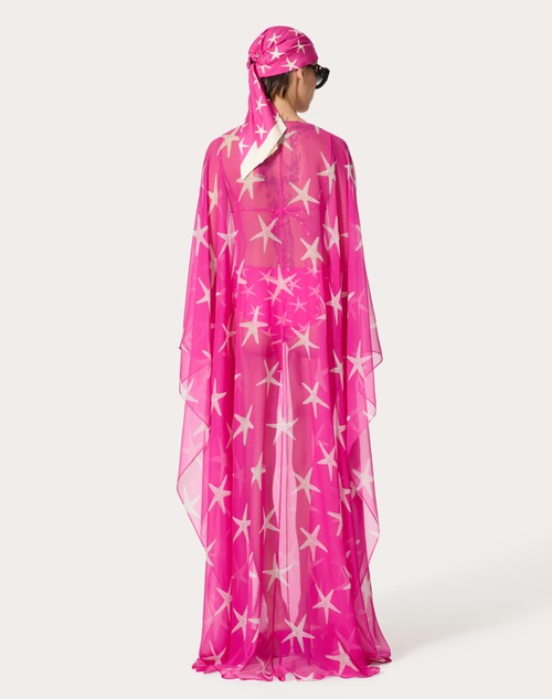 Red Valentino ABITO DA SERA IN CHIFFON STARFISH Nuova
