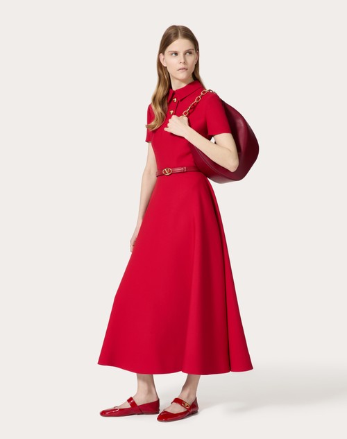 Red Valentino ABITO MIDI IN CREPE COUTURE Grande vendita