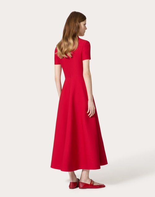 Red Valentino ABITO MIDI IN CREPE COUTURE Grande vendita