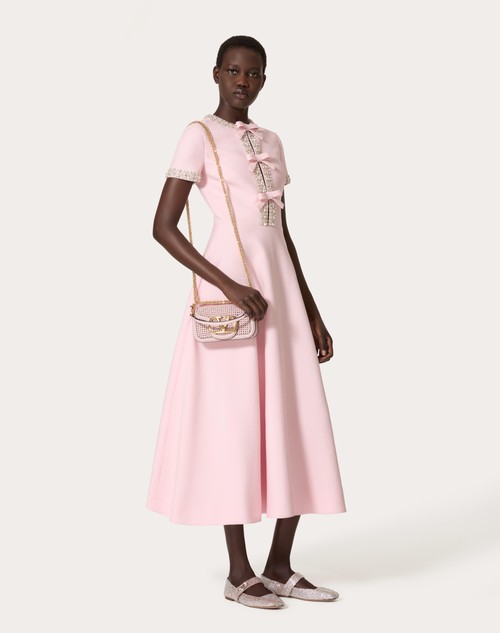 Red Valentino ABITO MIDI IN CREPE COUTURE RICAMATO Offerta Giorno del Papà