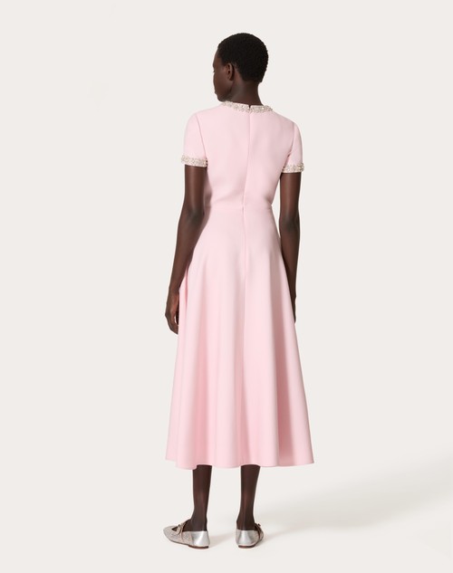 Red Valentino ABITO MIDI IN CREPE COUTURE RICAMATO Offerta Giorno del Papà