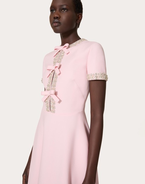 Red Valentino ABITO MIDI IN CREPE COUTURE RICAMATO Offerta Giorno del Papà