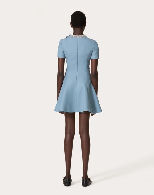 Red Valentino ABITO CORTO IN CREPE COUTURE RICAMATO Offerta San Valentino