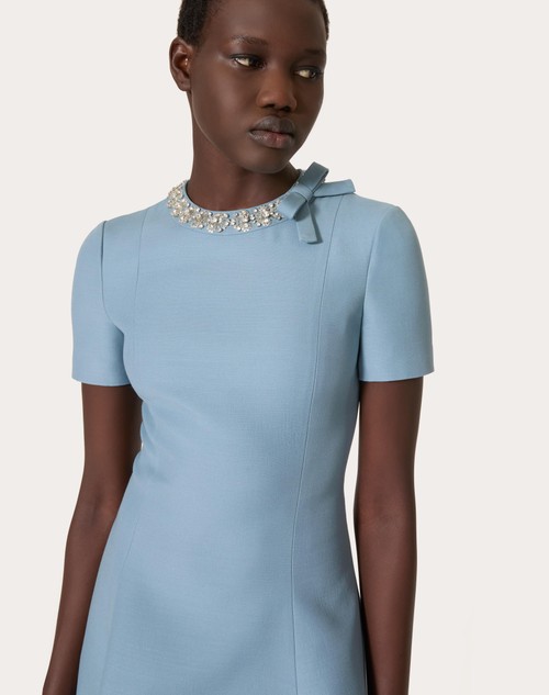 Red Valentino ABITO CORTO IN CREPE COUTURE RICAMATO Offerta San Valentino
