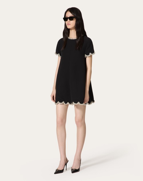 Red Valentino ABITO CORTO IN STRUCTURED COUTURE RICAMATO Vendita calda